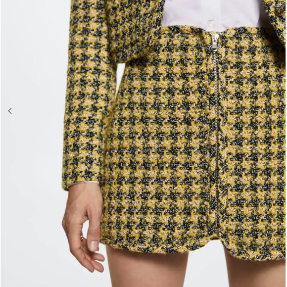 Mango Tweed skirt with zipper - Picture 6 of 9